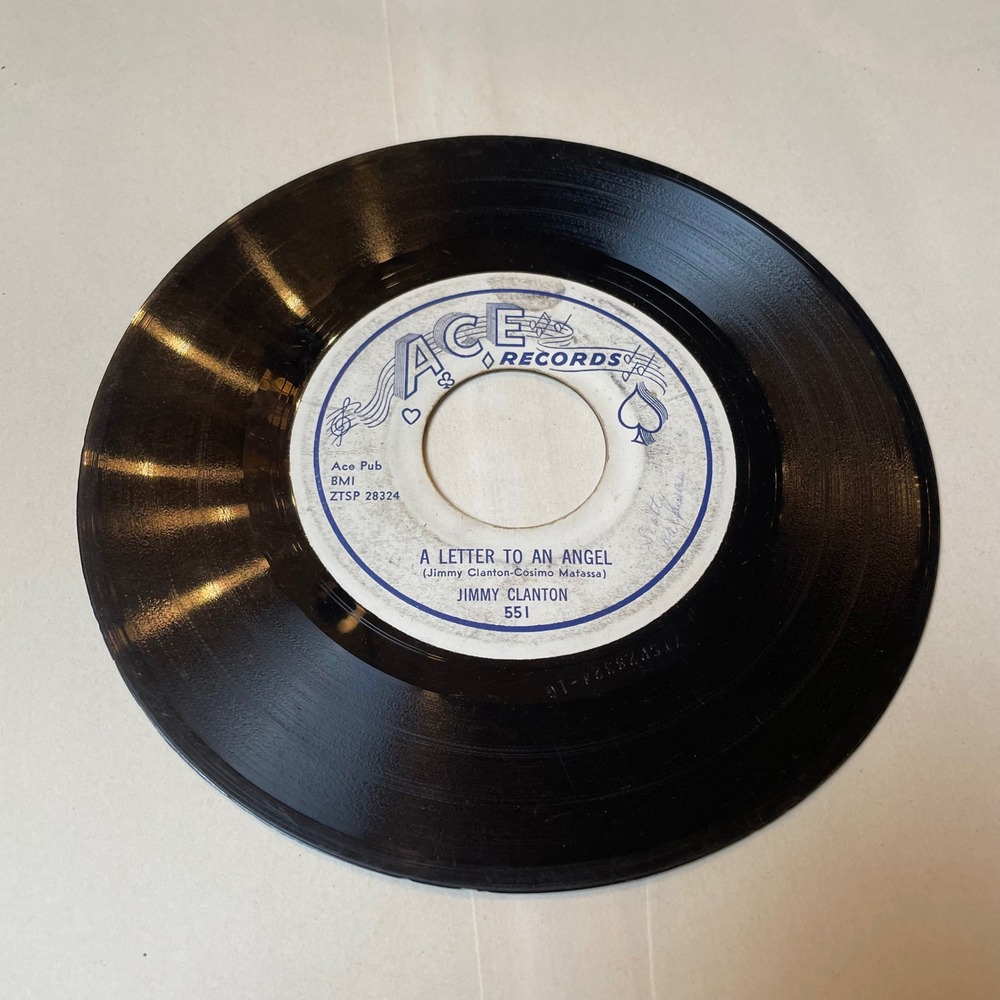 Jimmy Clanton A Letter To An Angel / A Part Of Me 45 RPM Record Ace 551